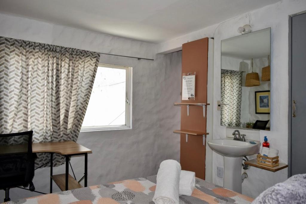 Koupelna v ubytování Casa Miranda Morelos