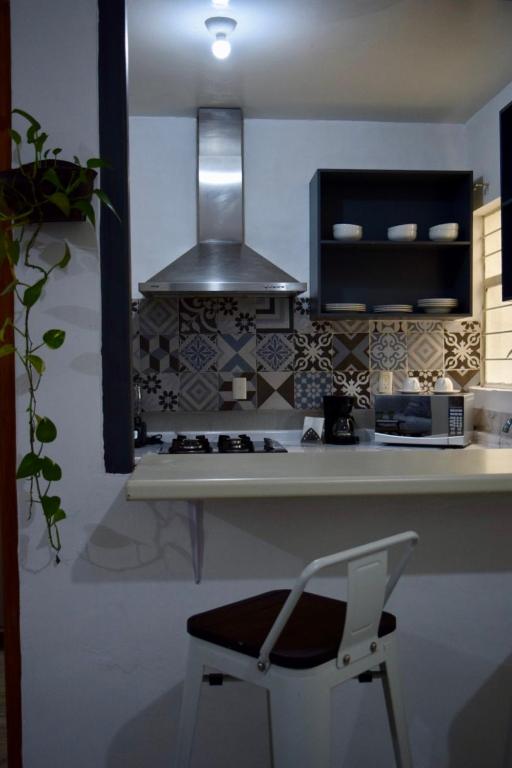 Kuchyň nebo kuchyňský kout v ubytování Casa Miranda Morelos