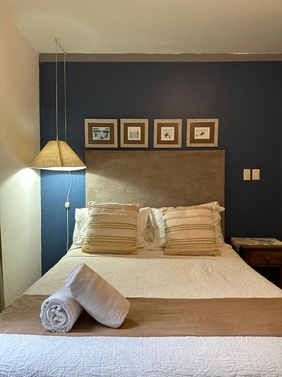 Postel nebo postele na pokoji v ubytování Casa Miranda Morelos