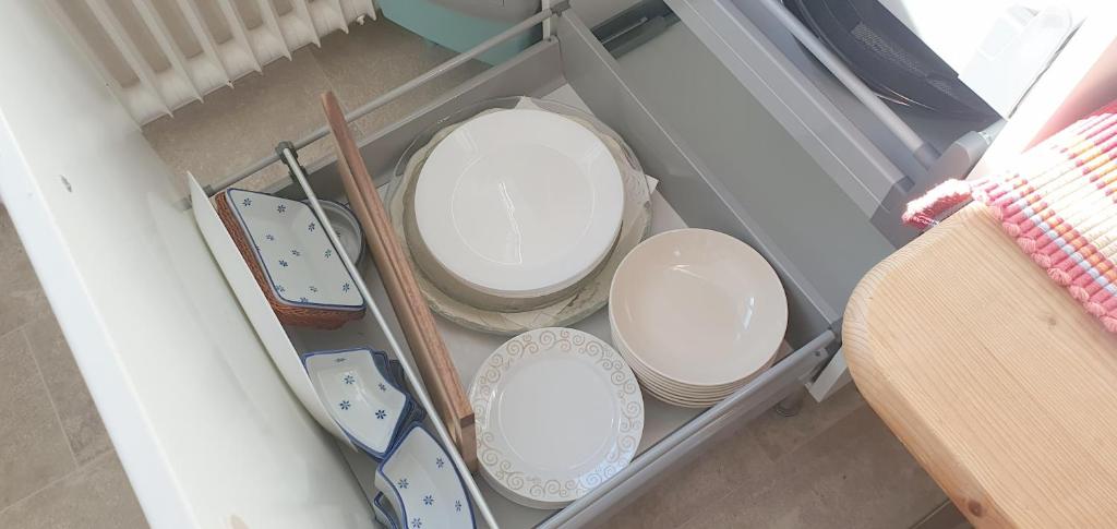 Postel nebo postele na pokoji v ubytování 1 Zimmer zentral ruhig mit Flair im Gertrud Schlössli 3Z1