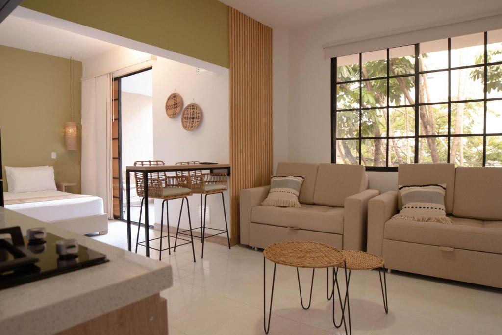 Posezení v ubytování La Casona Hotel Boutique