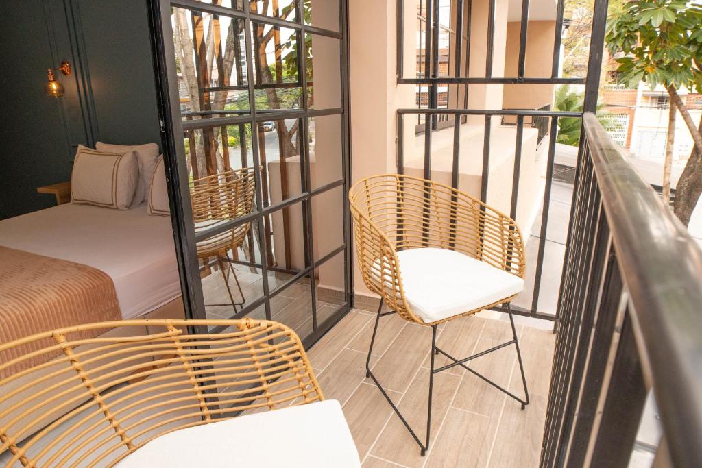 Balkón nebo terasa v ubytování La Casona Hotel Boutique