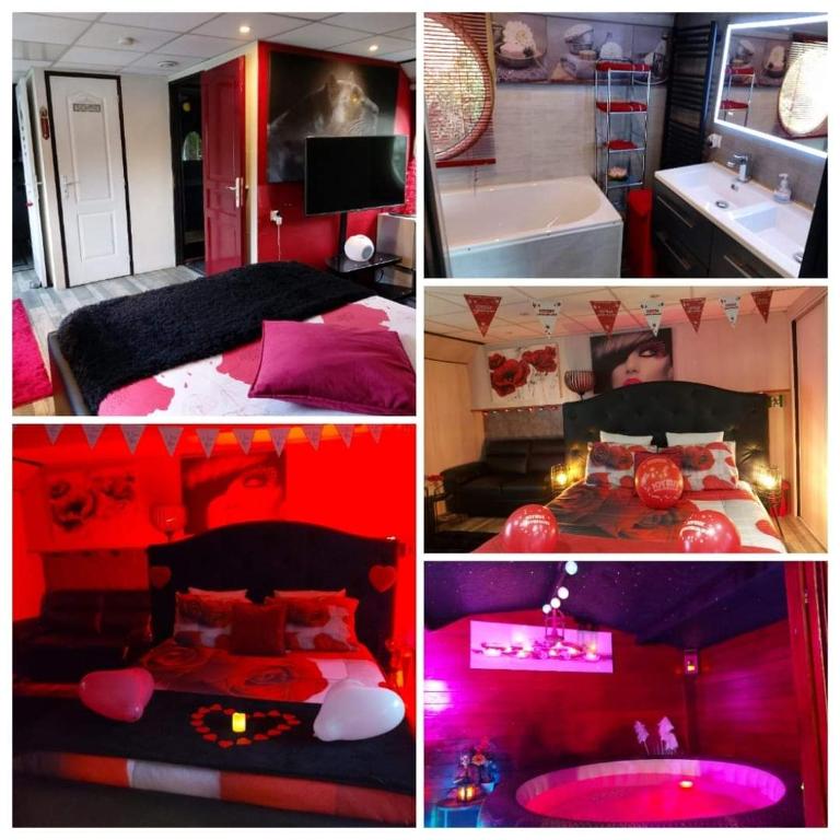 Postel nebo postele na pokoji v ubytování Péniche Morgane 2 chambre d'hôtes