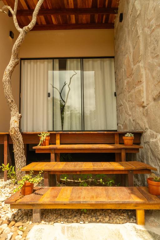 Balkón nebo terasa v ubytování Lofts Lobo Guará