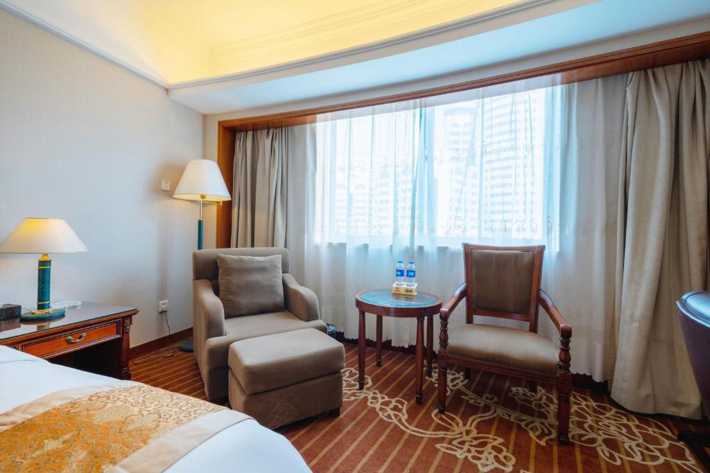 Posezení v ubytování Sunshine Holiday Hotel Fuzhou