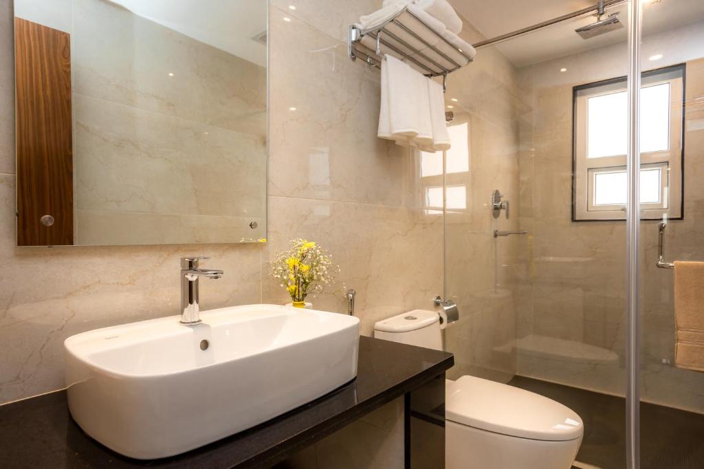 Koupelna v ubytování Kailash Boutique Hotel