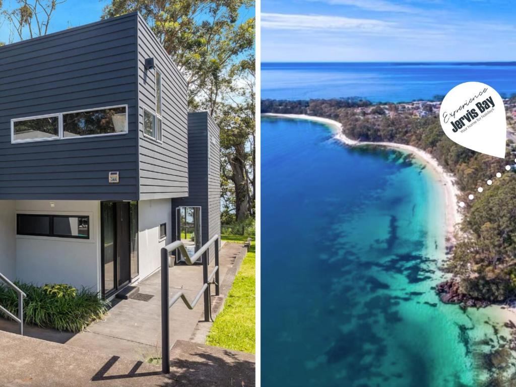 Cette maison offre une vue sur l'océan et la plage. dans l'établissement Rigel by Experience Jervis Bay, à Vincentia