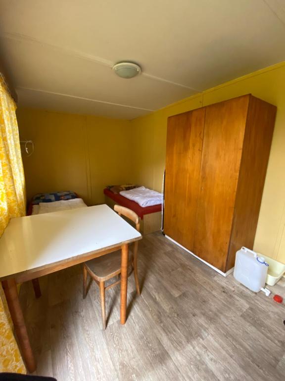 Postel nebo postele na pokoji v ubytování Kemp na Staré papírně