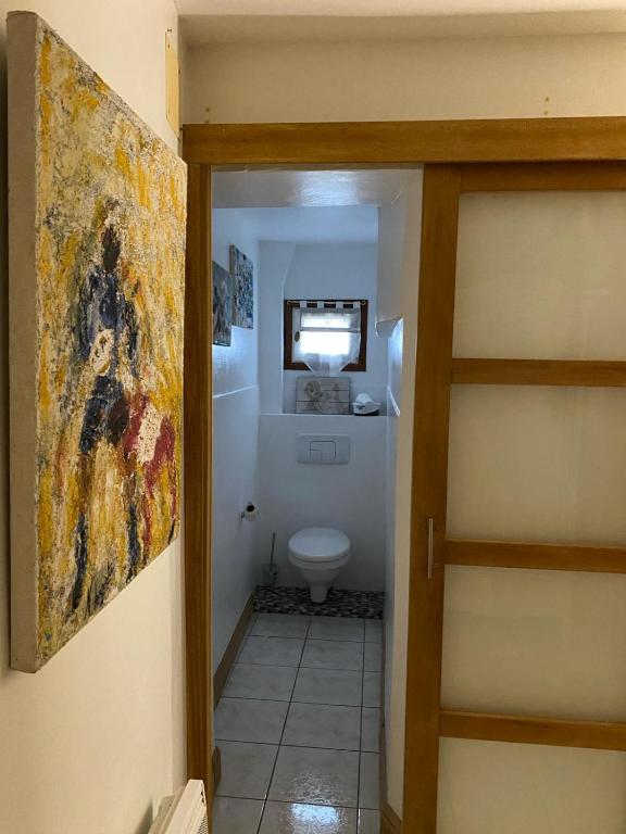 Koupelna v ubytování Les Chambres d'Ovaline