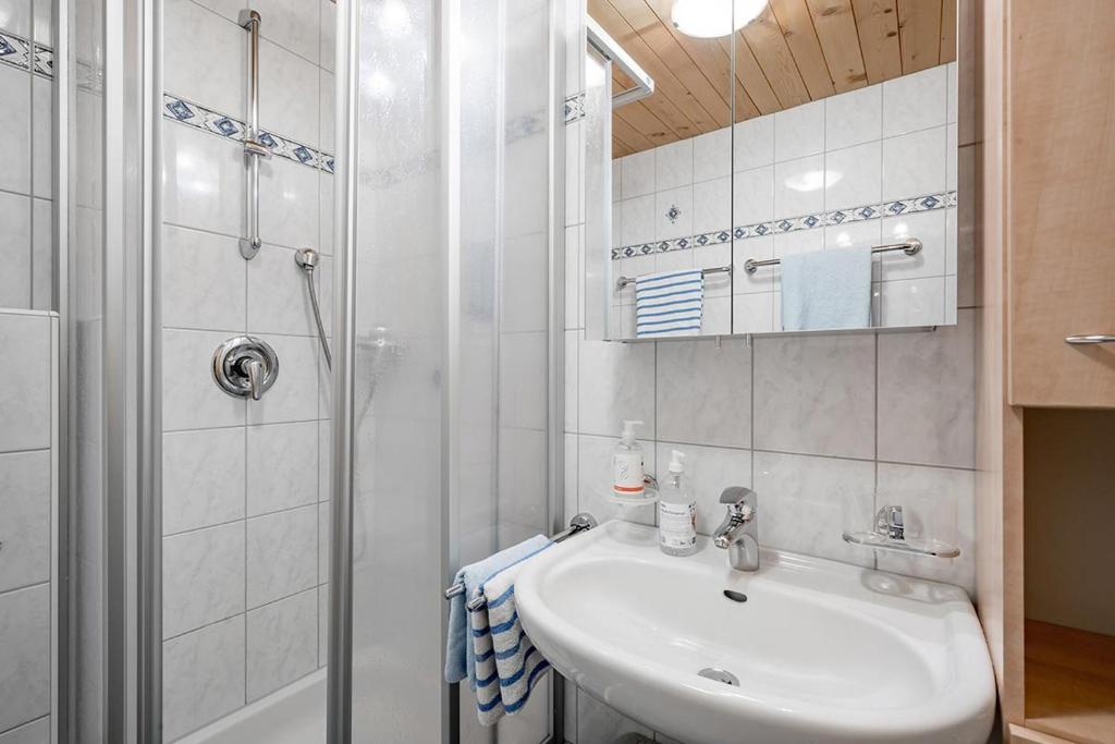 Koupelna v ubytování Appartement Breitlehn