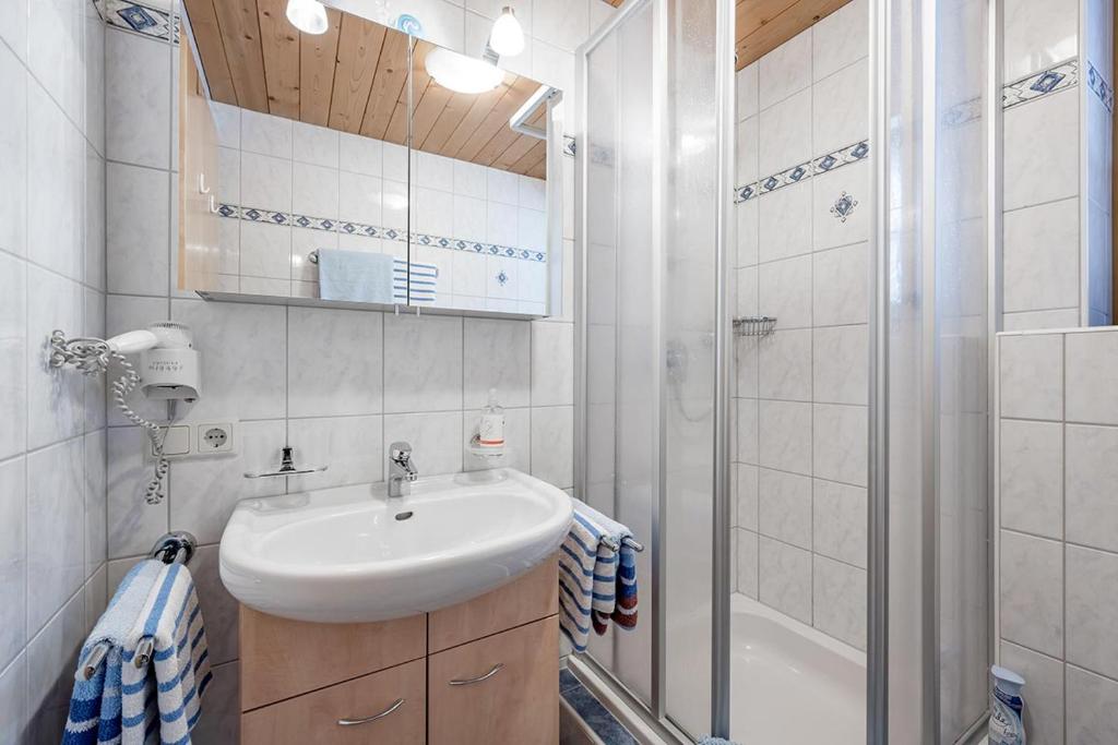 Koupelna v ubytování Appartement Breitlehn