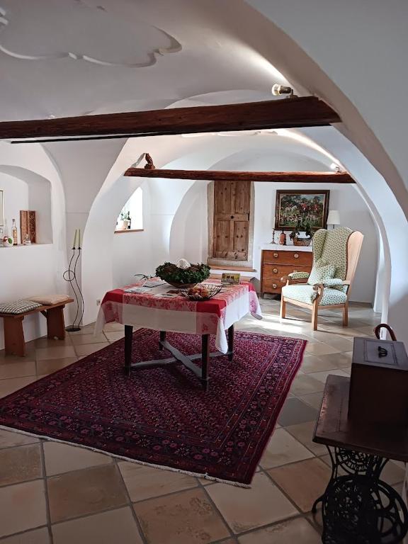 Posezení v ubytování Gästehaus Hans Moser