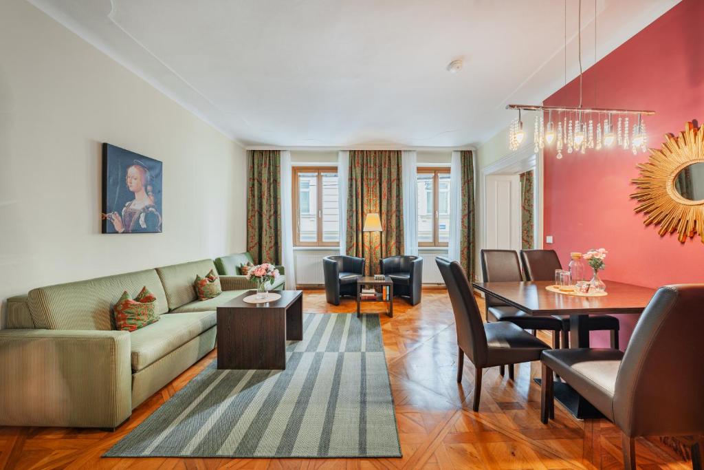 Posedenie v ubytovaní Serviced Apartments Josefstadt City