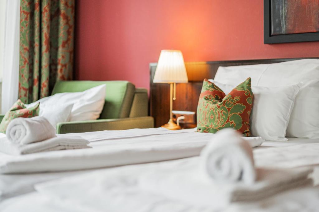 Posteľ alebo postele v izbe v ubytovaní Serviced Apartments Josefstadt City