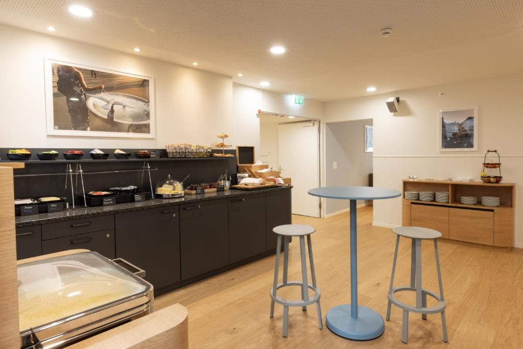 Kuchyň nebo kuchyňský kout v ubytování Fred Hotel Zürich Hauptbahnhof