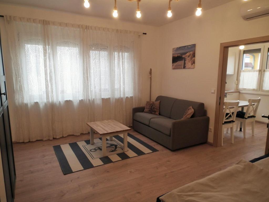 Posezení v ubytování Appartement blue Dinghi