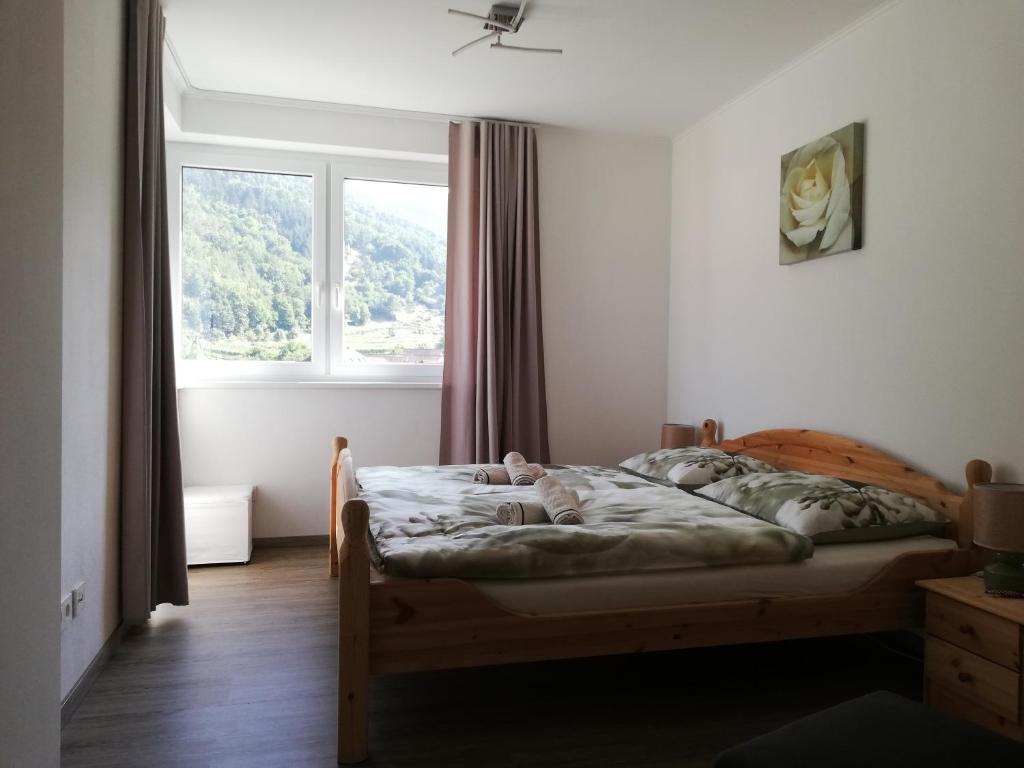 Postel nebo postele na pokoji v ubytování Ferienhaus Johanna
