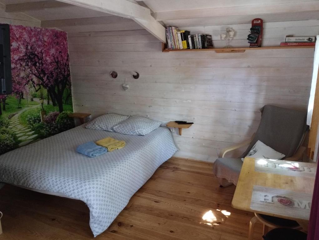 Postel nebo postele na pokoji v ubytování Chalet