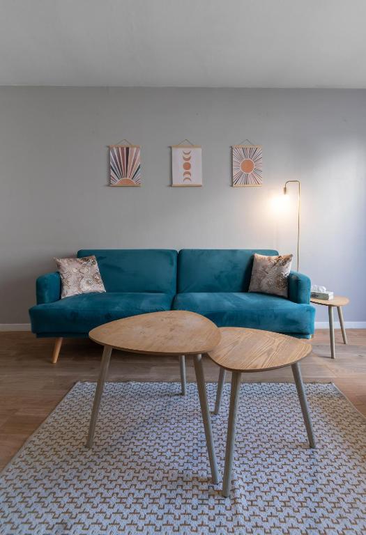 Coin salon dans l'établissement L'Eugène - Maison 3 chambres