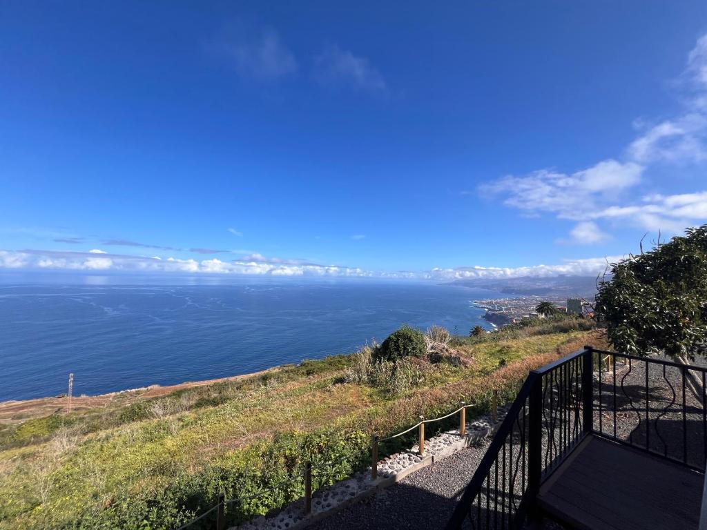 a view of the ocean from a hill at calMar Tenerife 1 in Los Realejos