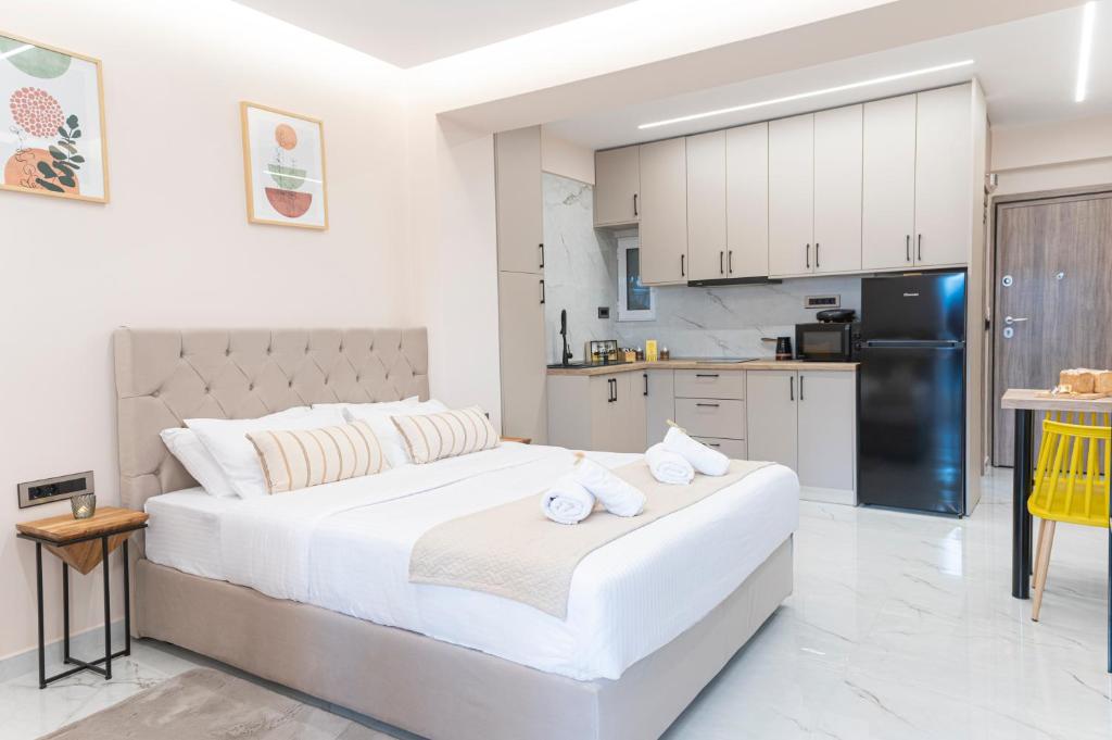 Kuchyň nebo kuchyňský kout v ubytování Elite Suite Loutraki