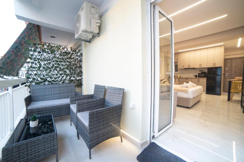 Kuchyň nebo kuchyňský kout v ubytování Elite Suite Loutraki