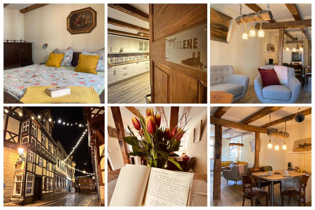 Køkken eller tekøkken på Ferienwohnung Helene im Einzeldenkmal - Lange Gasse 29