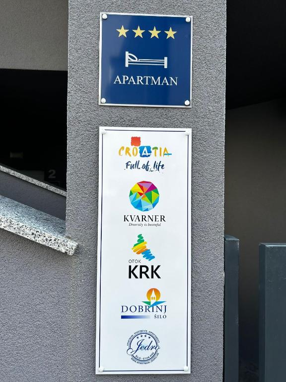 Certifikát, hodnocení, plakát nebo jiný dokument vystavený v ubytování Apartmani Jedro