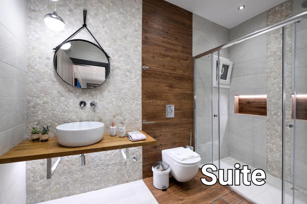 Koupelna v ubytování Adell Deluxe Apartments