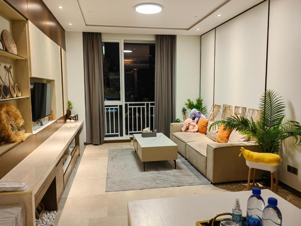 Posezení v ubytování 邻致公寓东站中汇店