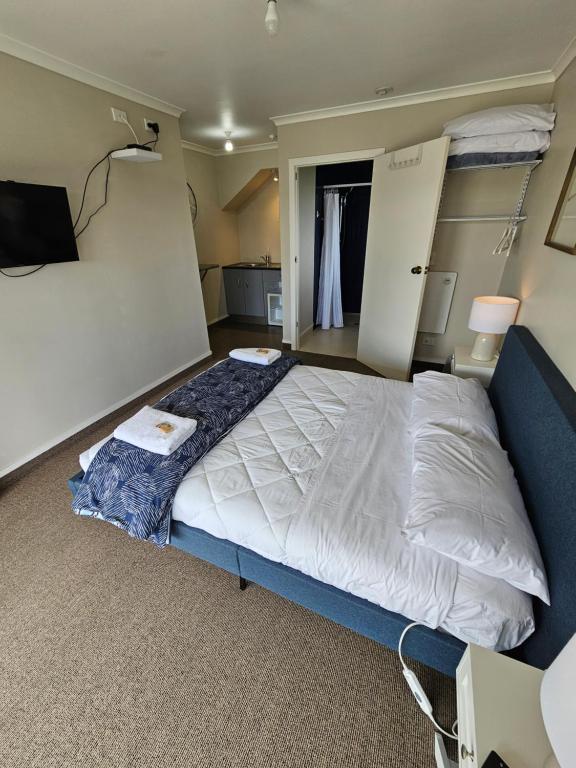 Postel nebo postele na pokoji v ubytování Catlins area accommodation