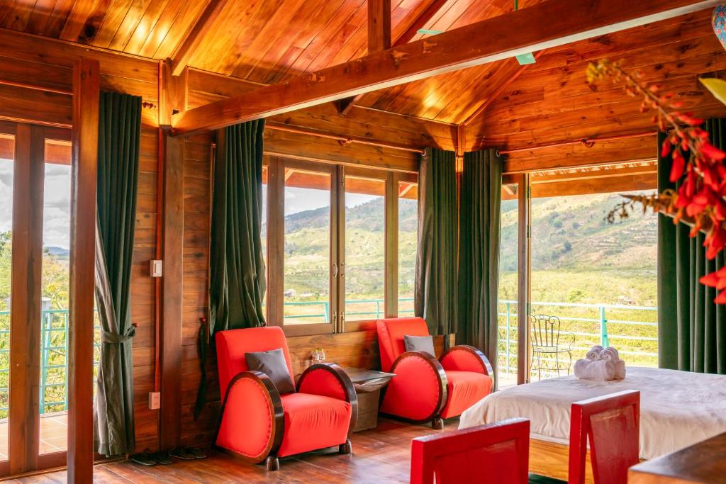 Posezení v ubytování Ivory Falls Villa