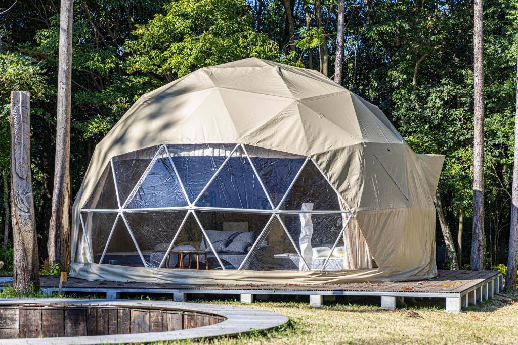 Zahrada ubytování glampark FREE AND EASY CAMP RESORT　三重県