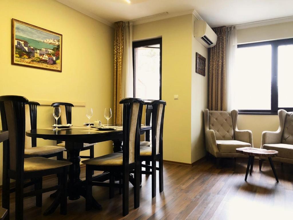 Posezení v ubytování Апартамент Веирас