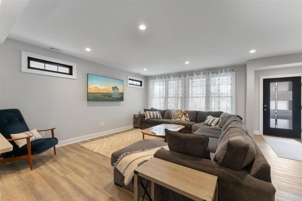 a living room with a couch and a table at 303 E Nashville Ave in Wildwood Crest