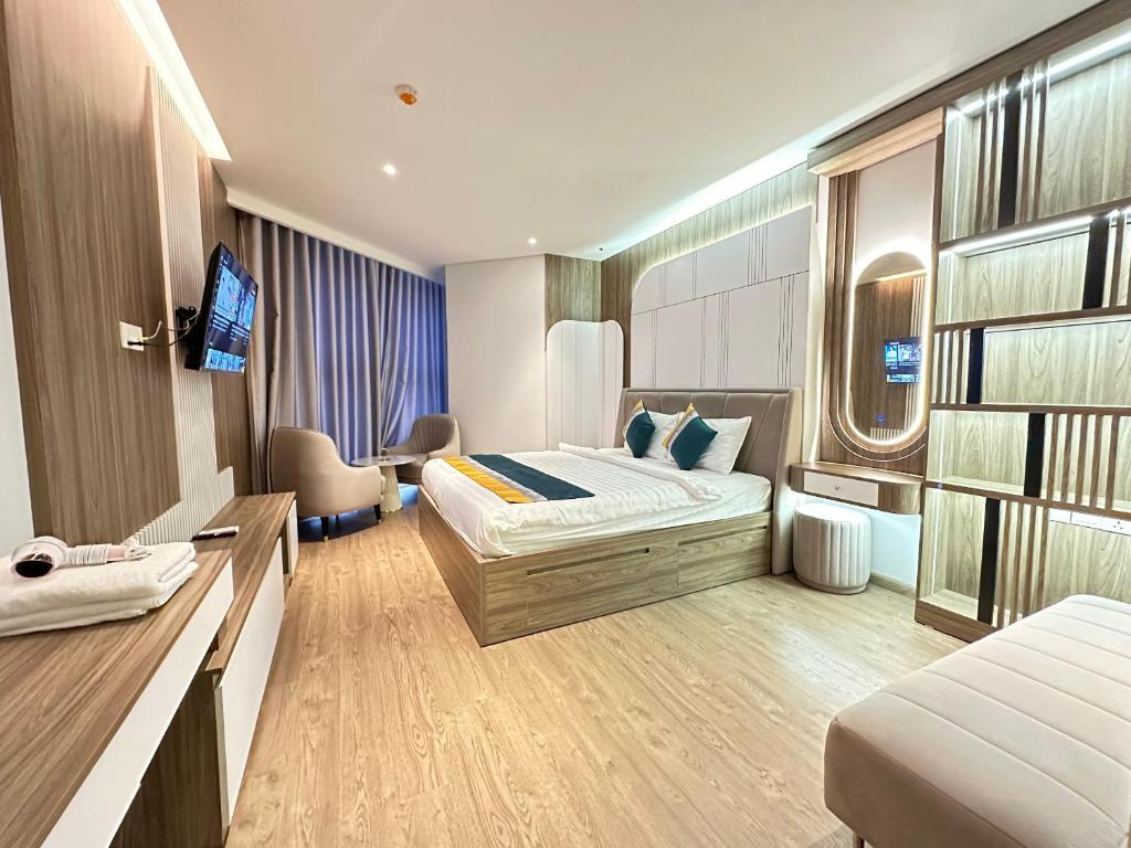 Postel nebo postele na pokoji v ubytování APEC MANDALA CDT - Resort
