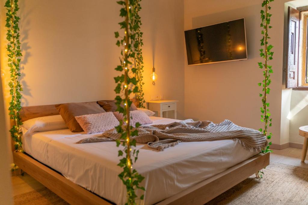 Postel nebo postele na pokoji v ubytování Casa Rural La Molinera Etxea