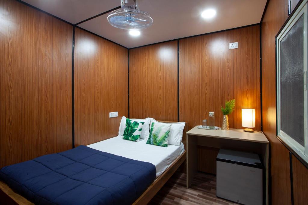 Ένα ή περισσότερα κρεβάτια σε δωμάτιο στο Golden Triangle River side Cabin