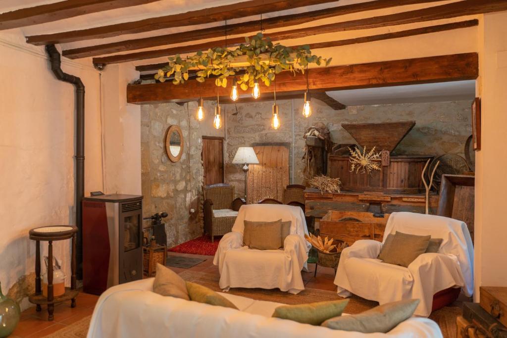 Posezení v ubytování Casa Rural La Molinera Etxea