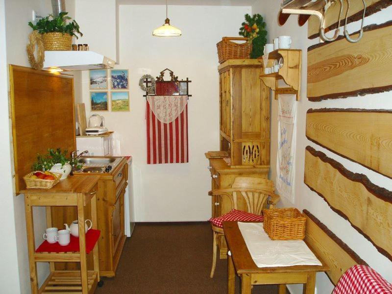 Kuchyň nebo kuchyňský kout v ubytování Apartments Rokytka 112 a 208
