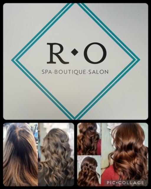 a collage of four pictures of hair extensions at Ramada by Wyndham Las Cruces Hotel & Conference Center in Las Cruces