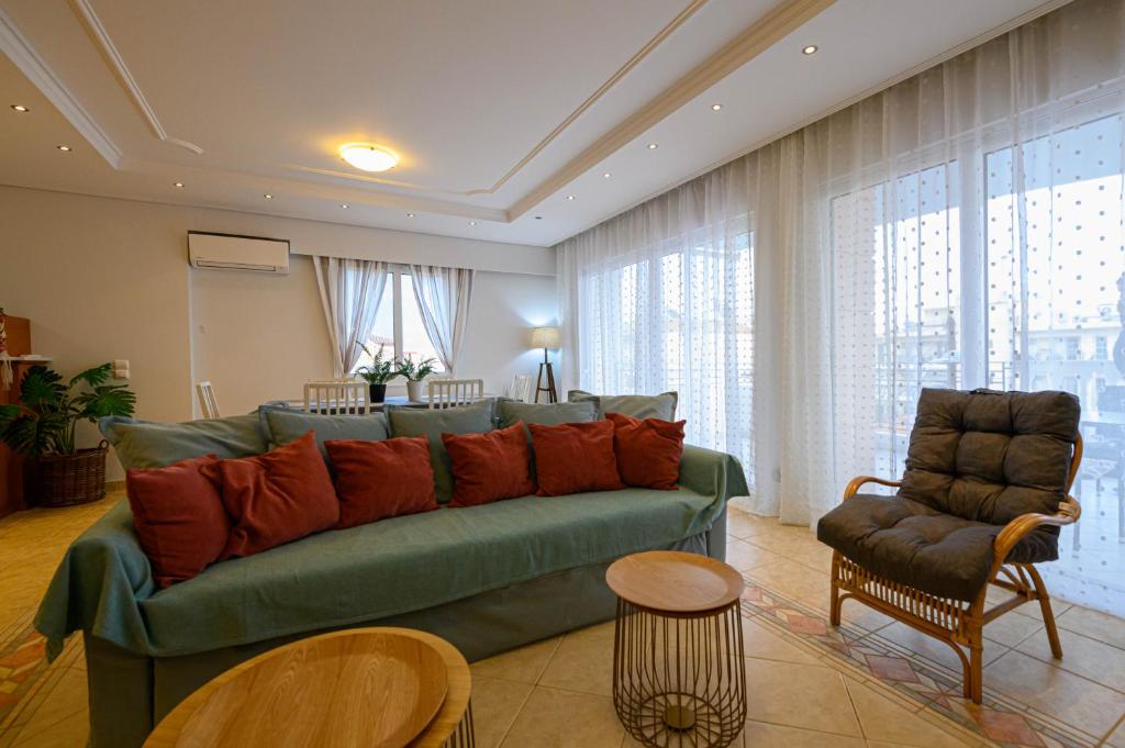 Posezení v ubytování Marine Luxury Apartment Kalamata
