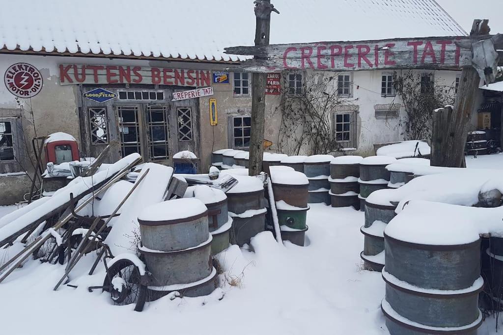 Fantastiskt hus på fårö v zimě