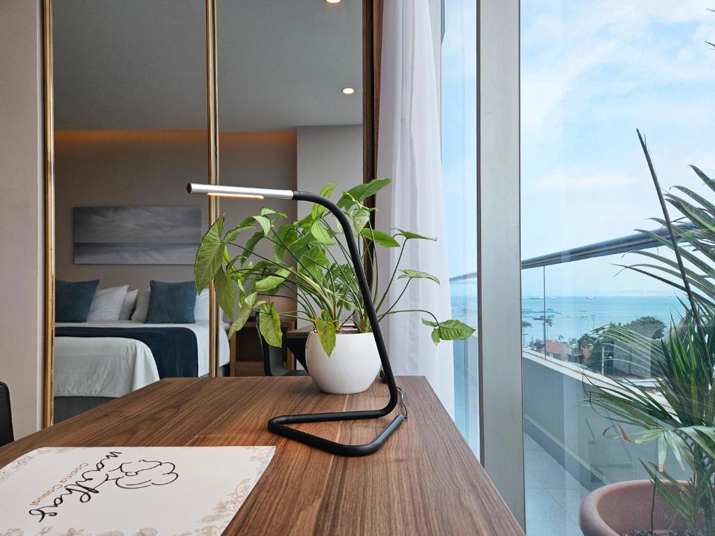 Balkón nebo terasa v ubytování Hotel Perla Spondylus