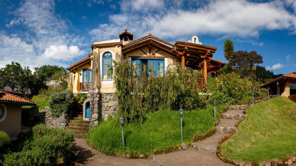 Zahrada ubytování Llullu Llama Mountain Lodge