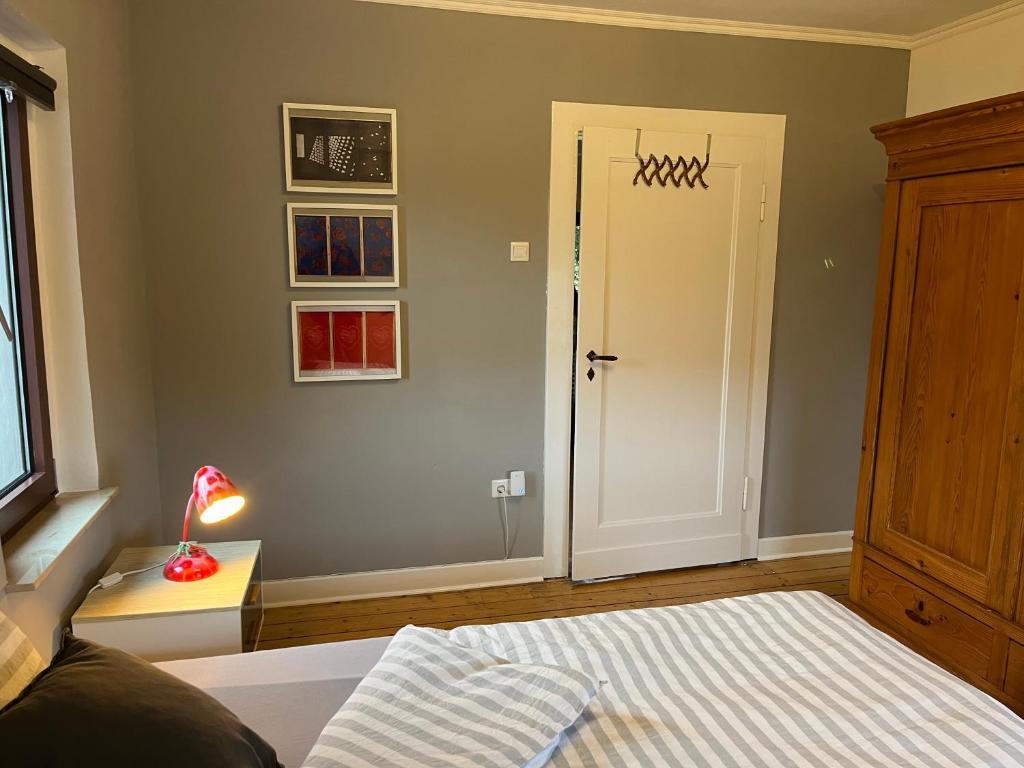 Ein Bett oder Betten in einem Zimmer der Unterkunft Ferienhaus Brinker Bleibe