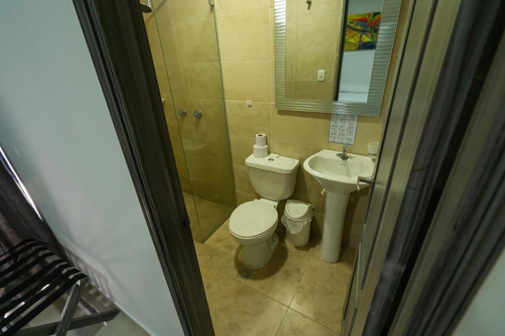 Koupelna v ubytování Hotel Tayromar