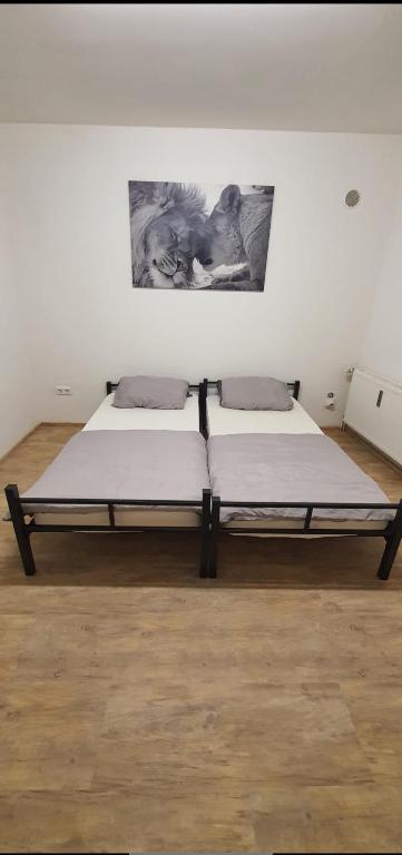 Säng eller sängar i ett rum på Cityapartment12 bei Hauptbahnhof