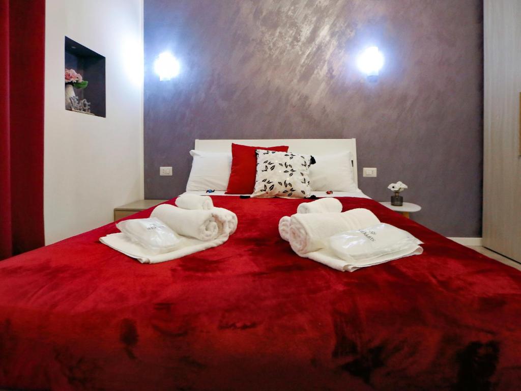 Postel nebo postele na pokoji v ubytování Relais Villa Borghese