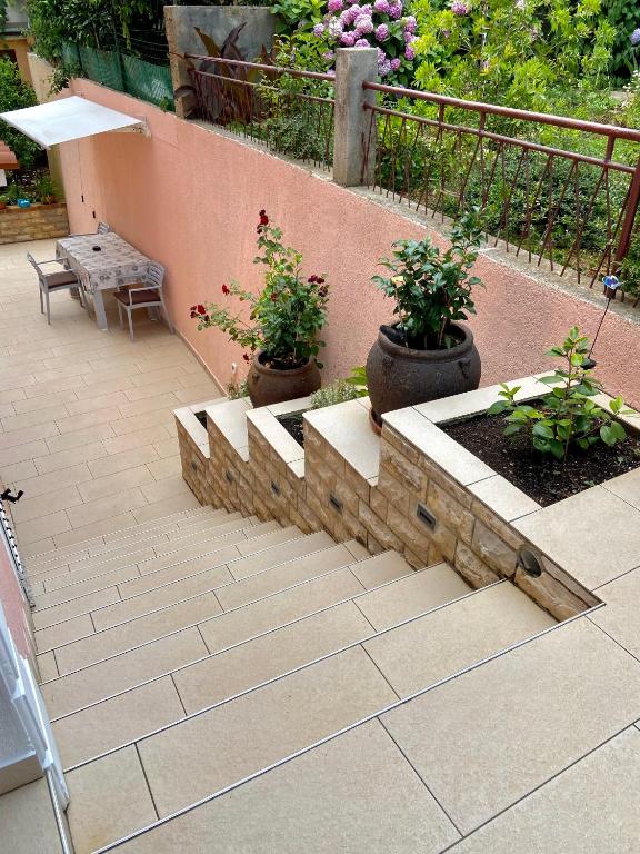 Balkón alebo terasa v ubytovaní Apartments Leila